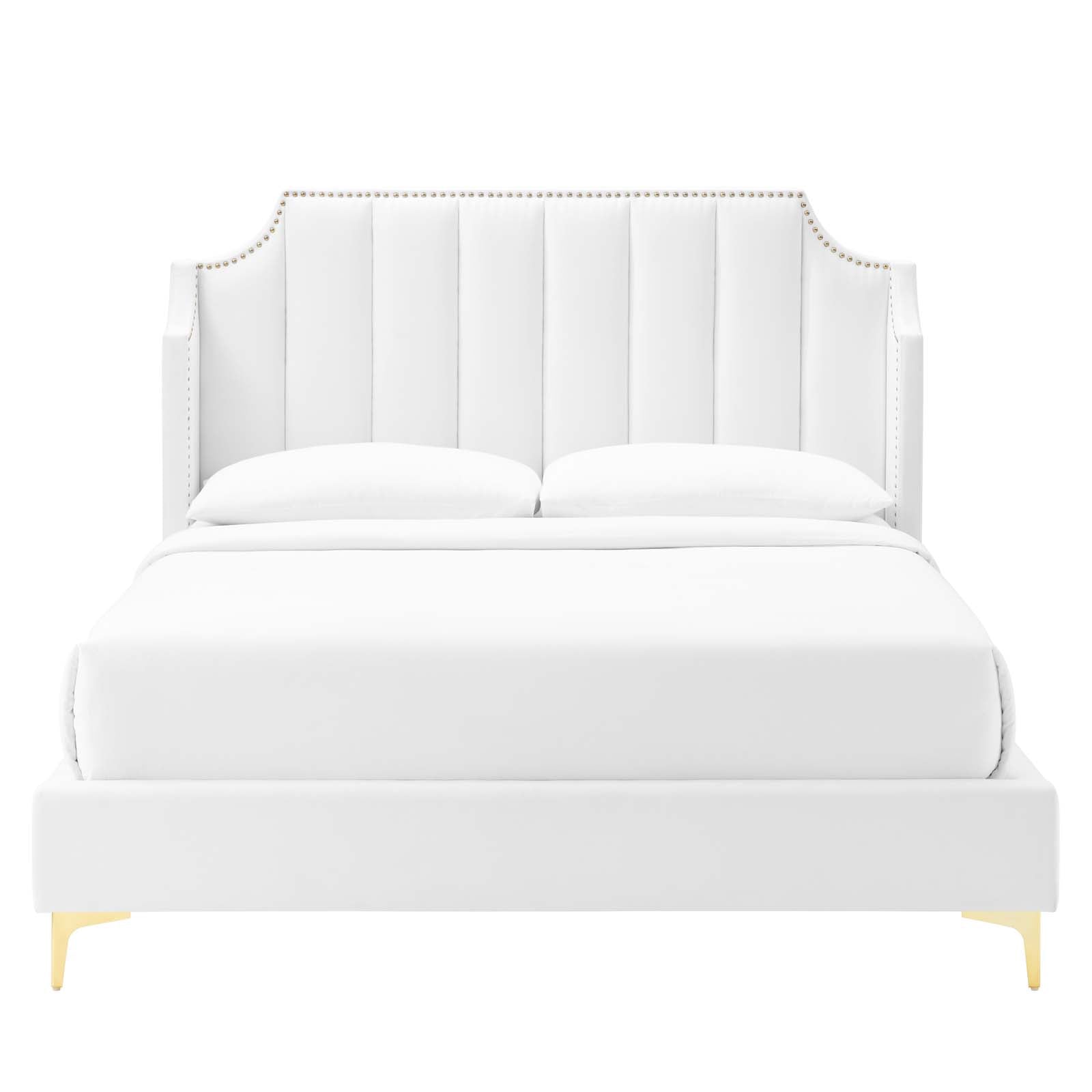 Daniella Performance Velvet Platform Bed By HouseBean