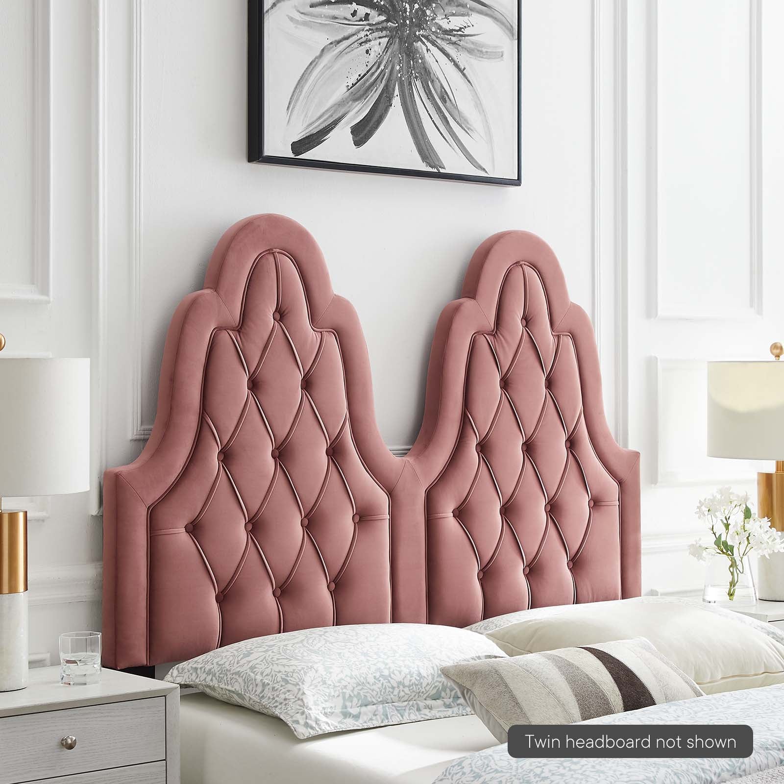 Augustine Tufted Performance Velvet Headboard By HouseBean