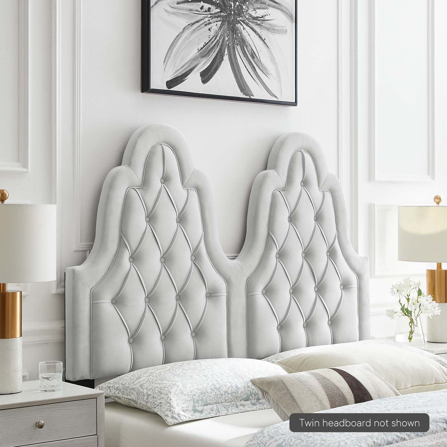 Augustine Tufted Performance Velvet Headboard By HouseBean