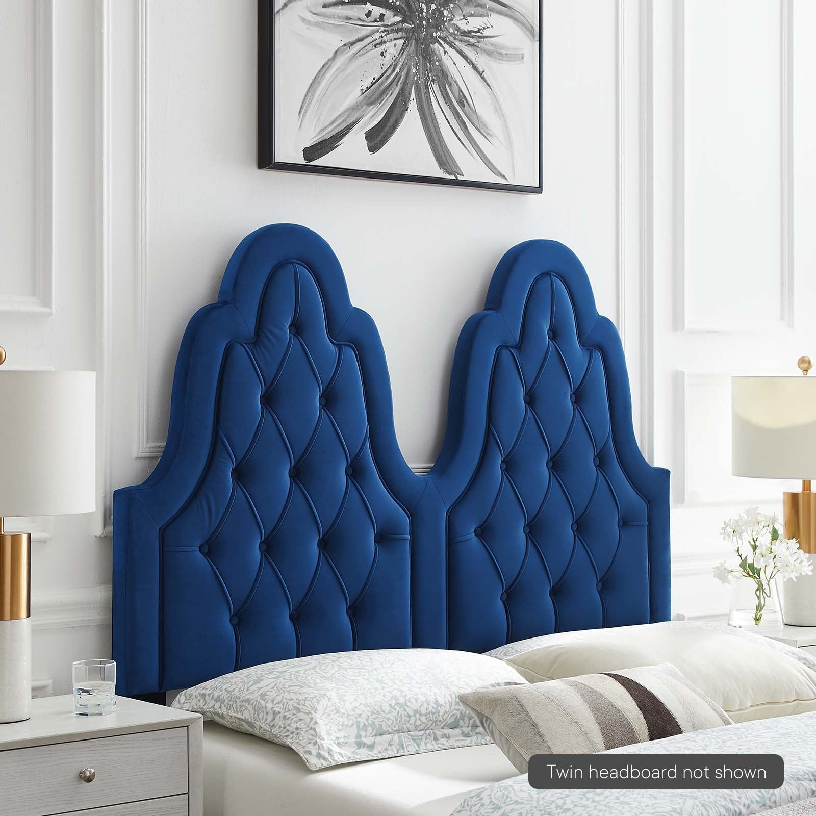 Augustine Tufted Performance Velvet Headboard By HouseBean