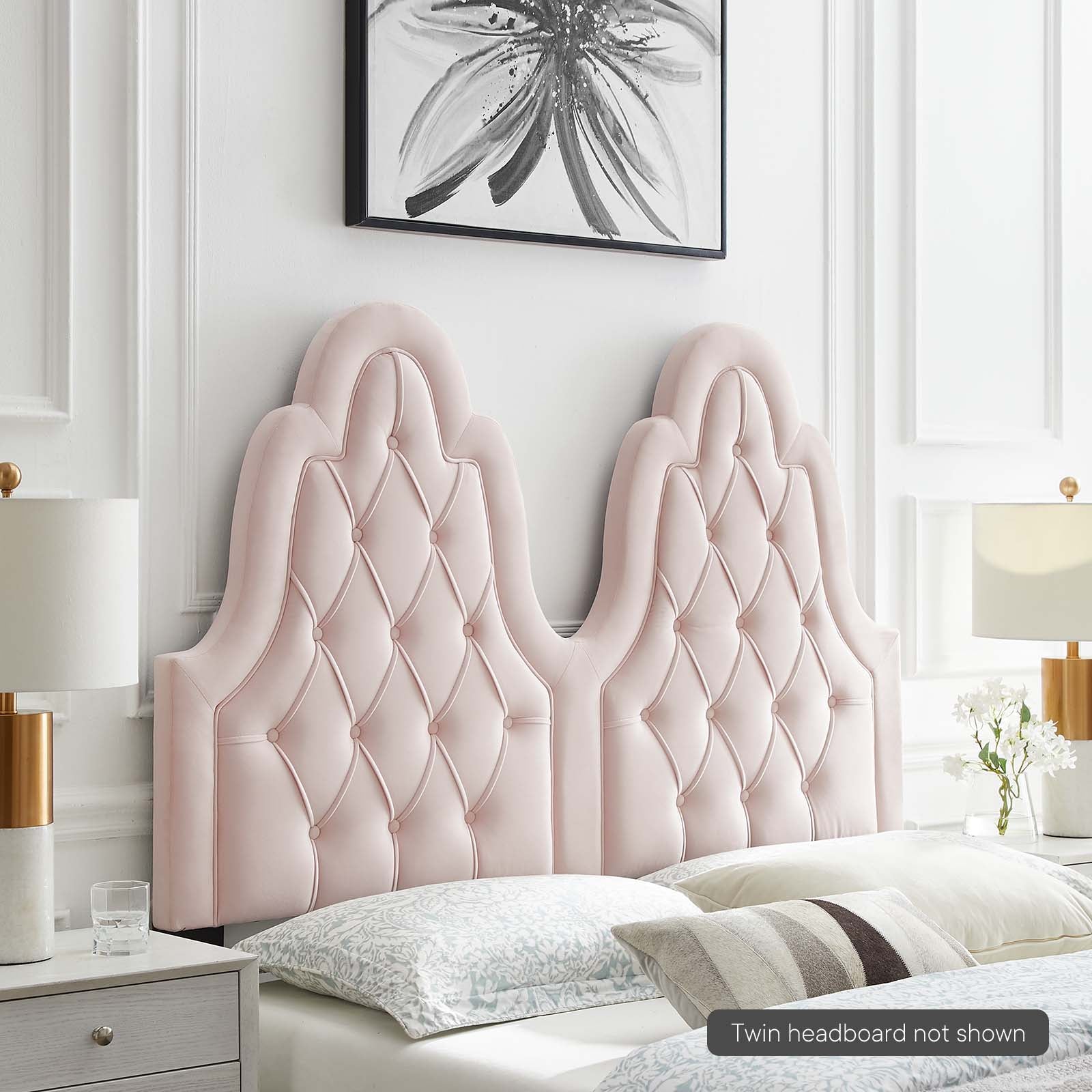 Augustine Tufted Performance Velvet Headboard By HouseBean