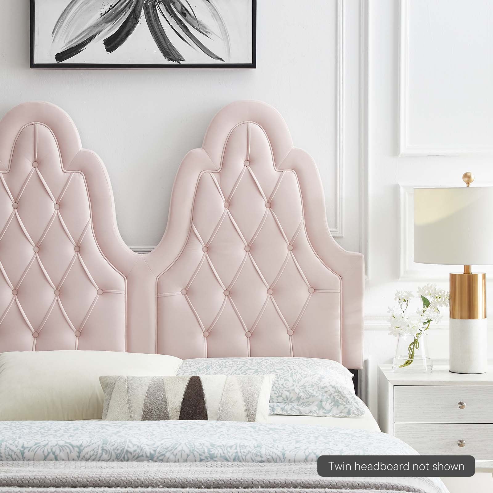 Augustine Tufted Performance Velvet Headboard By HouseBean