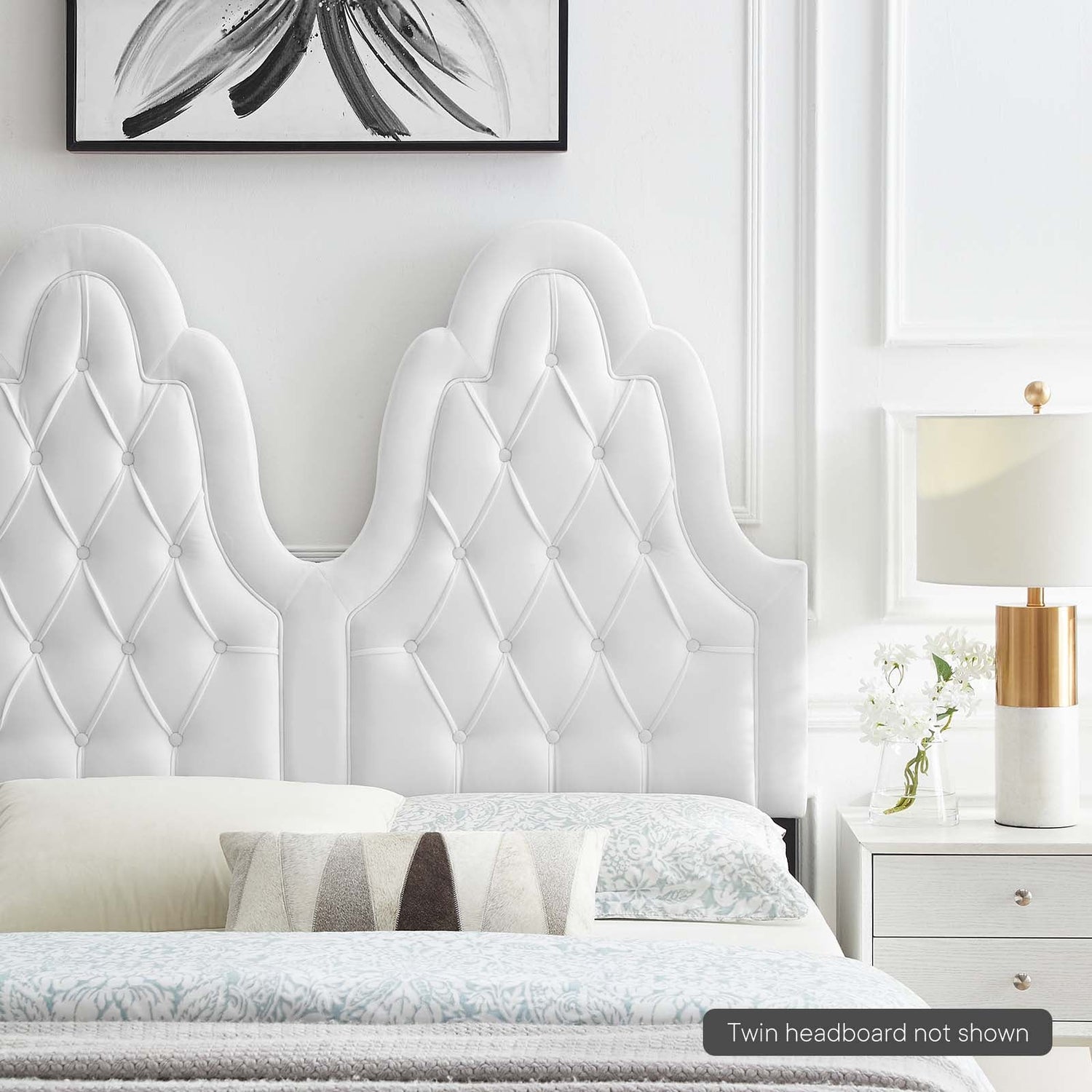 Augustine Tufted Performance Velvet Headboard By HouseBean