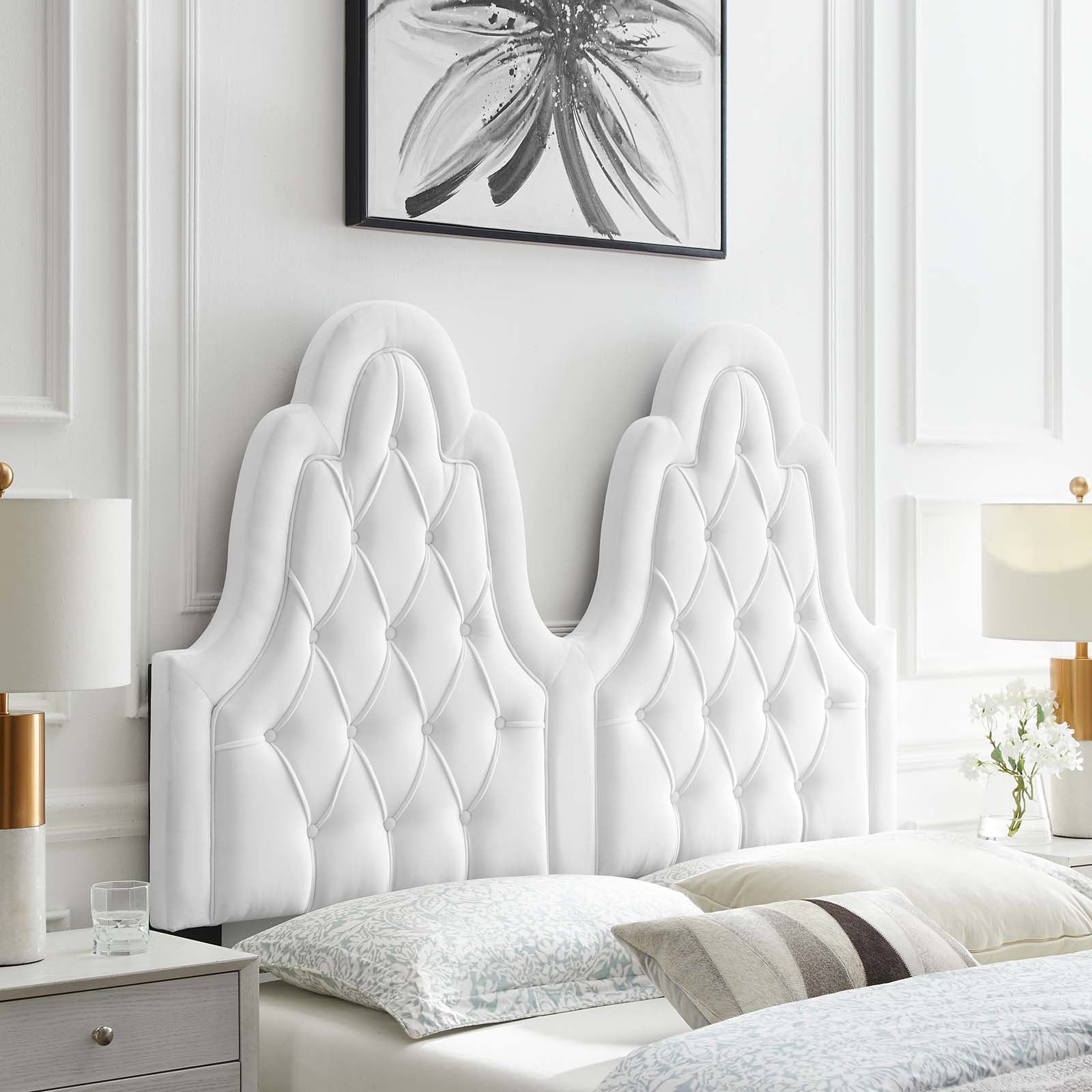 Augustine Tufted Performance Velvet Headboard By HouseBean