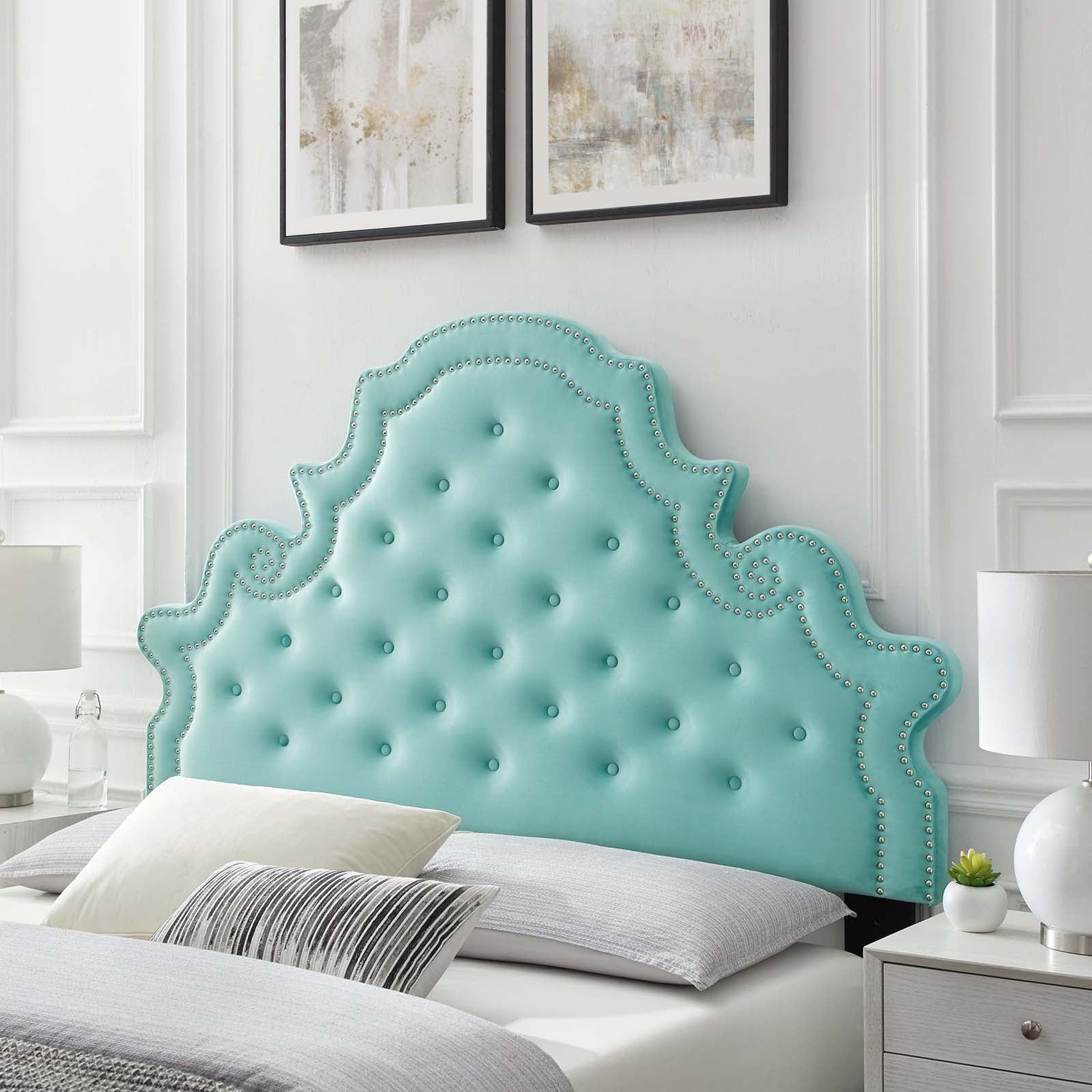 Diana Tufted Performance Velvet Headboard By HouseBean