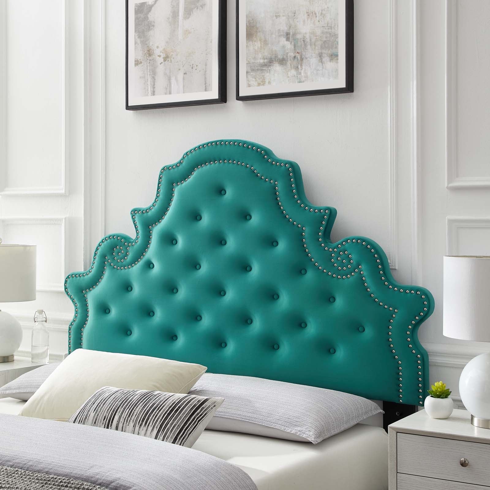 Diana Tufted Performance Velvet Headboard By HouseBean