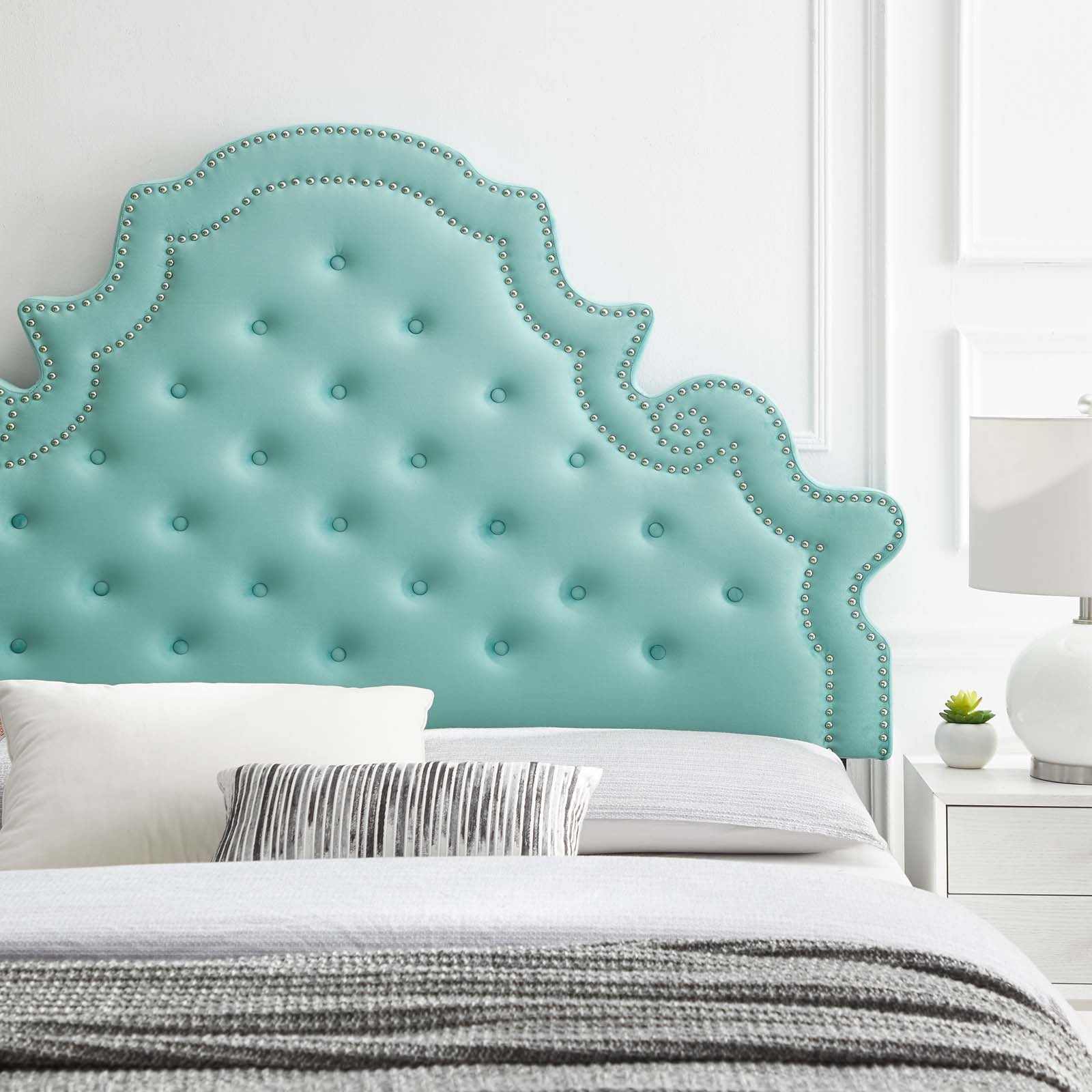 Diana Tufted Performance Velvet Headboard By HouseBean