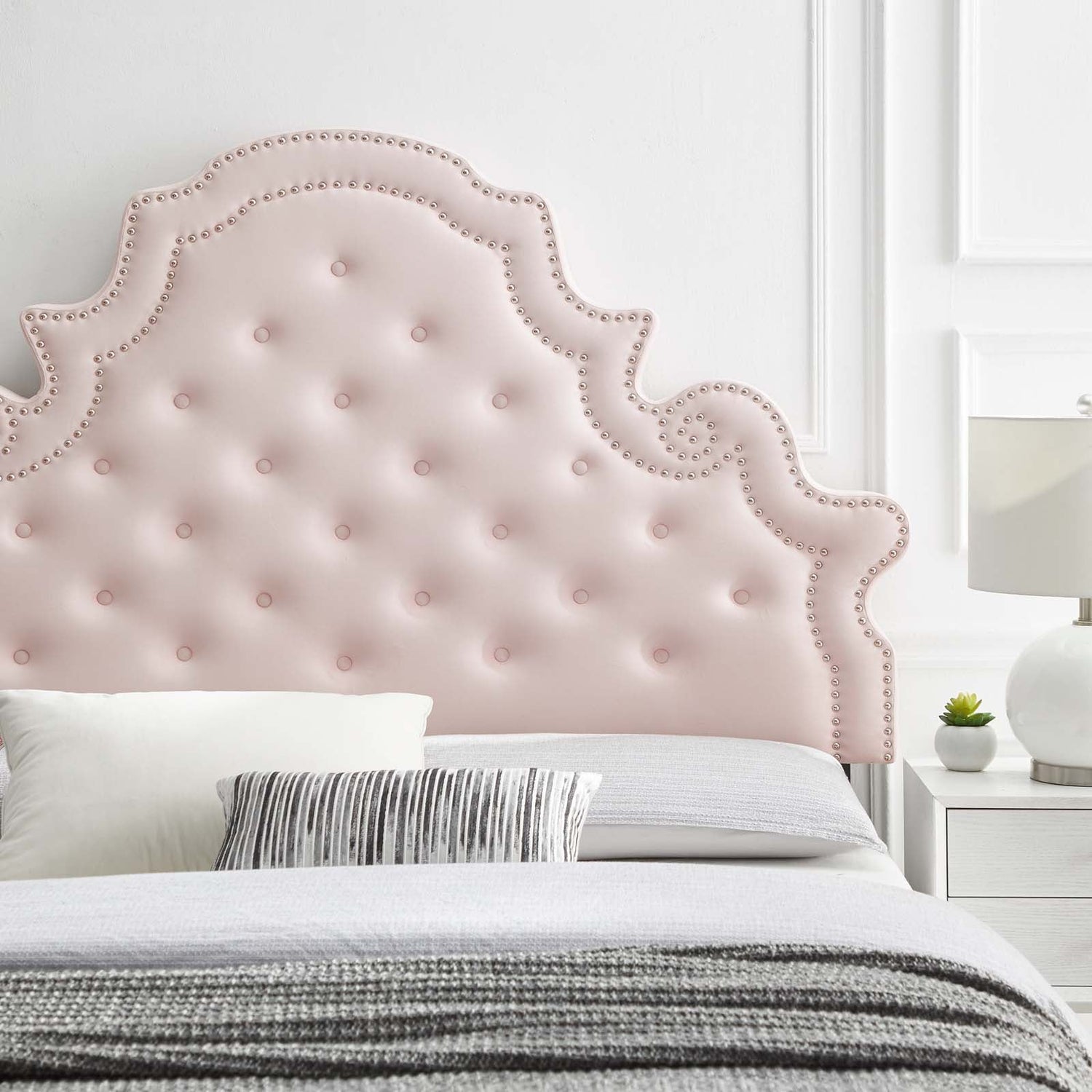 Diana Tufted Performance Velvet Headboard By HouseBean