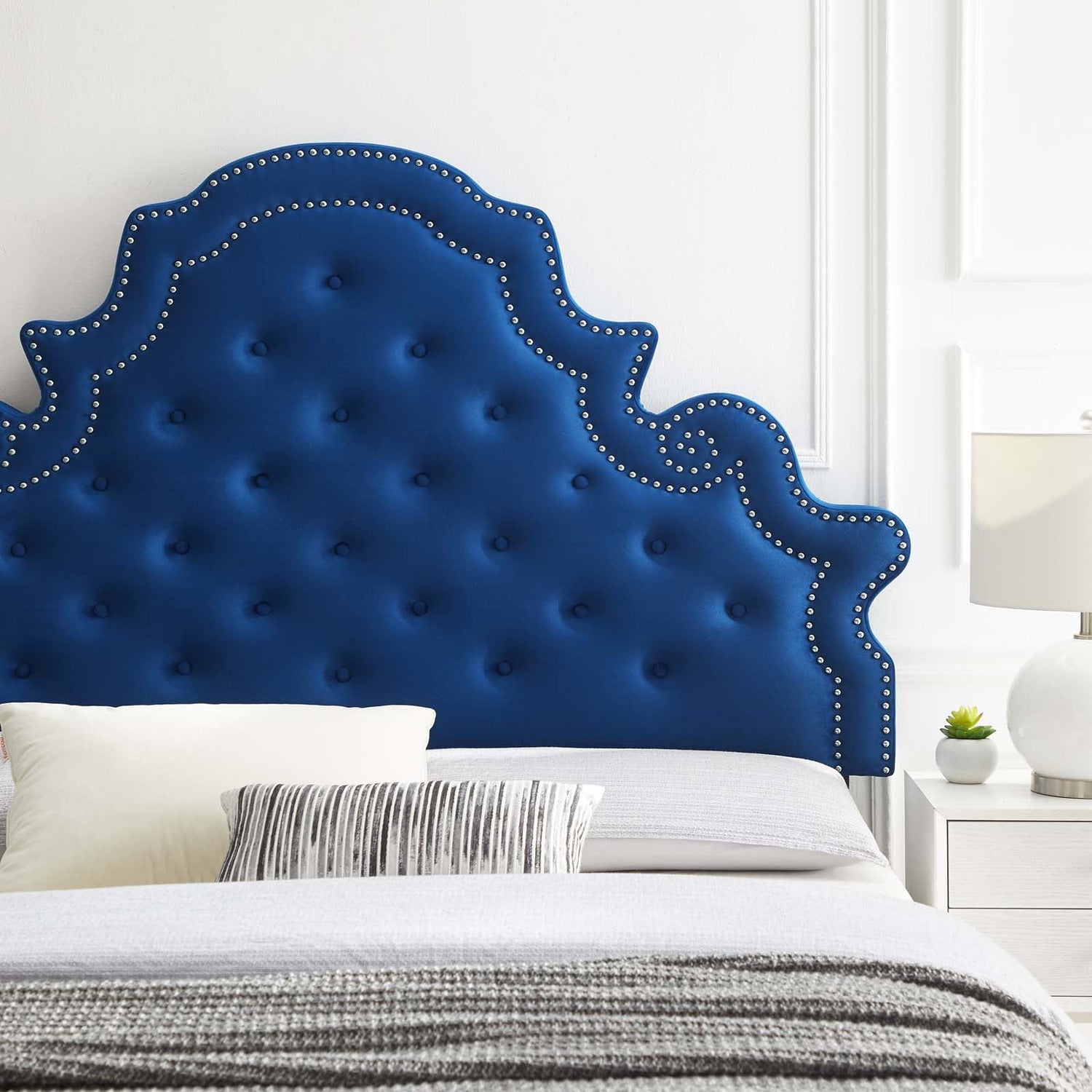 Diana Tufted Performance Velvet Headboard By HouseBean