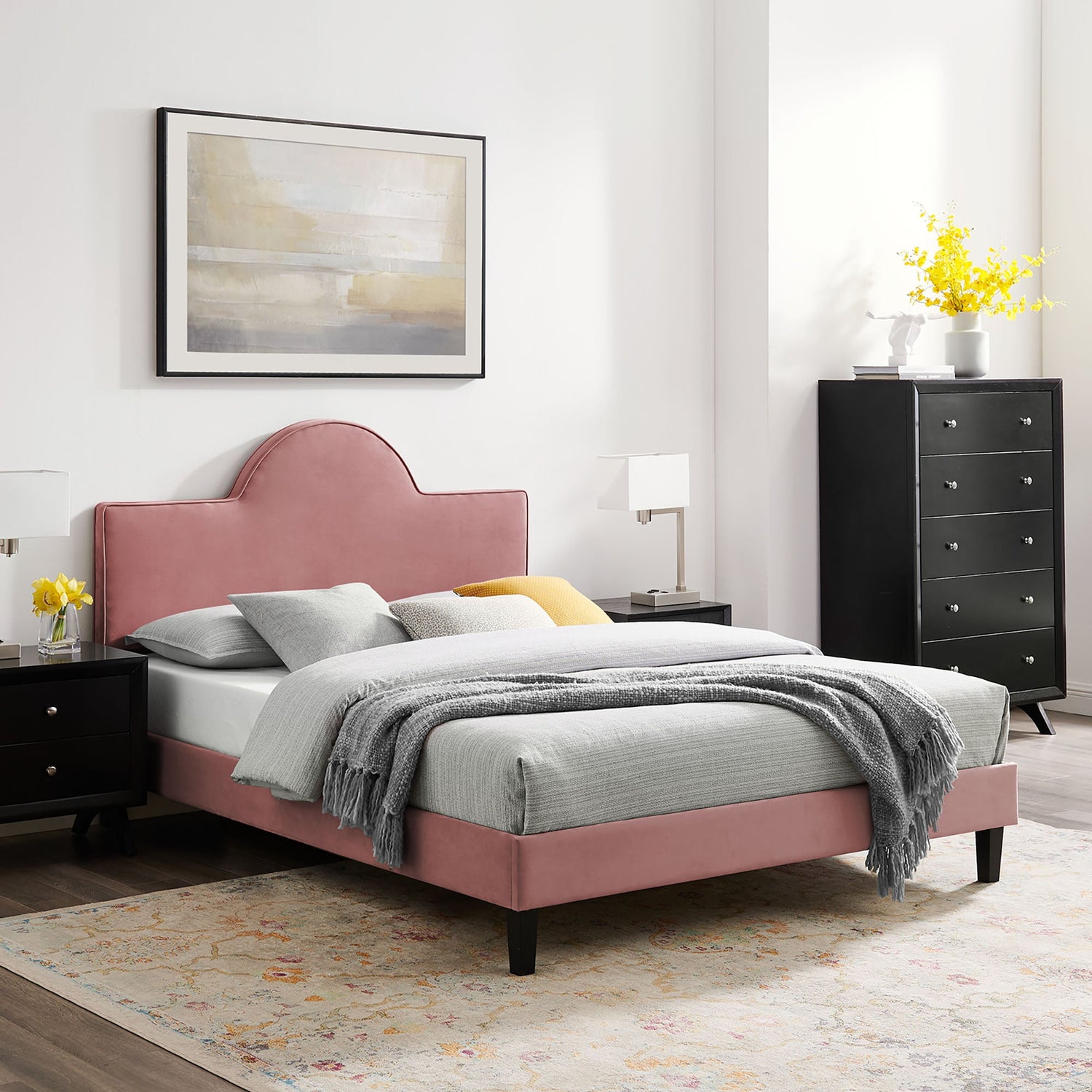 Soleil Performance Velvet Bed by Modway