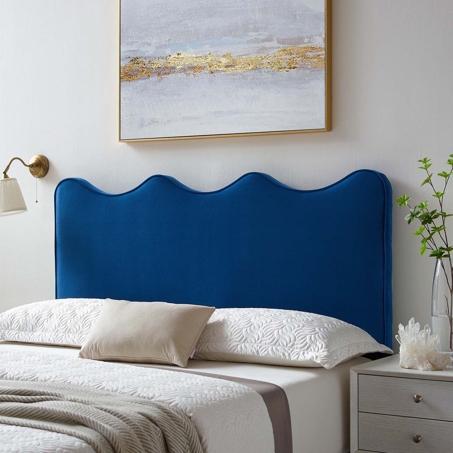 Athena Performance Velvet Headboard By HouseBean