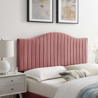 Brielle Channel Tufted Performance Velvet Headboard By HouseBean