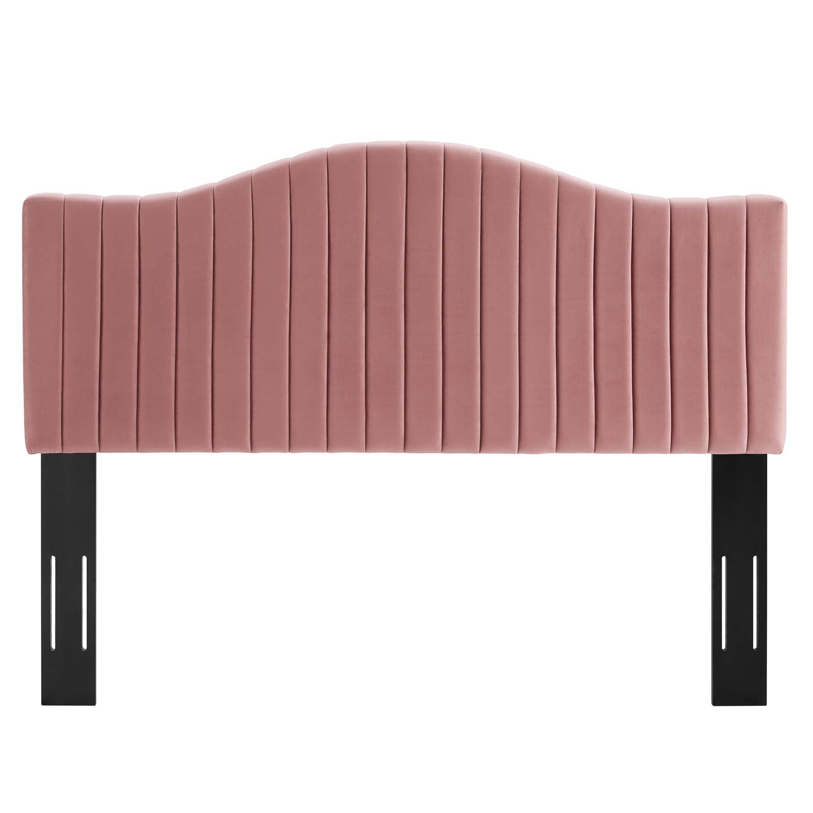 Brielle Channel Tufted Performance Velvet Headboard By HouseBean