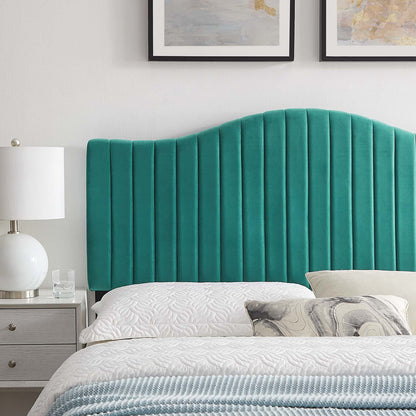 Brielle Channel Tufted Performance Velvet Headboard By HouseBean