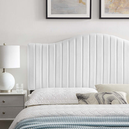 Brielle Channel Tufted Performance Velvet Headboard By HouseBean