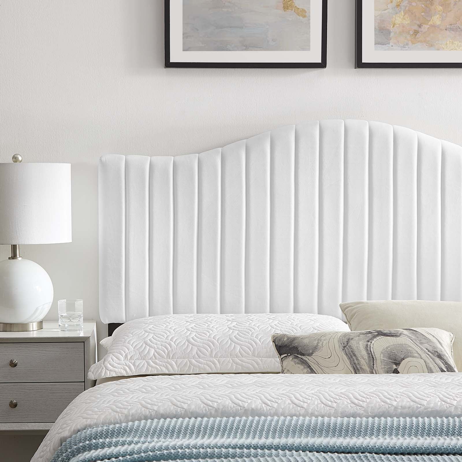 Brielle Channel Tufted Performance Velvet Headboard By HouseBean