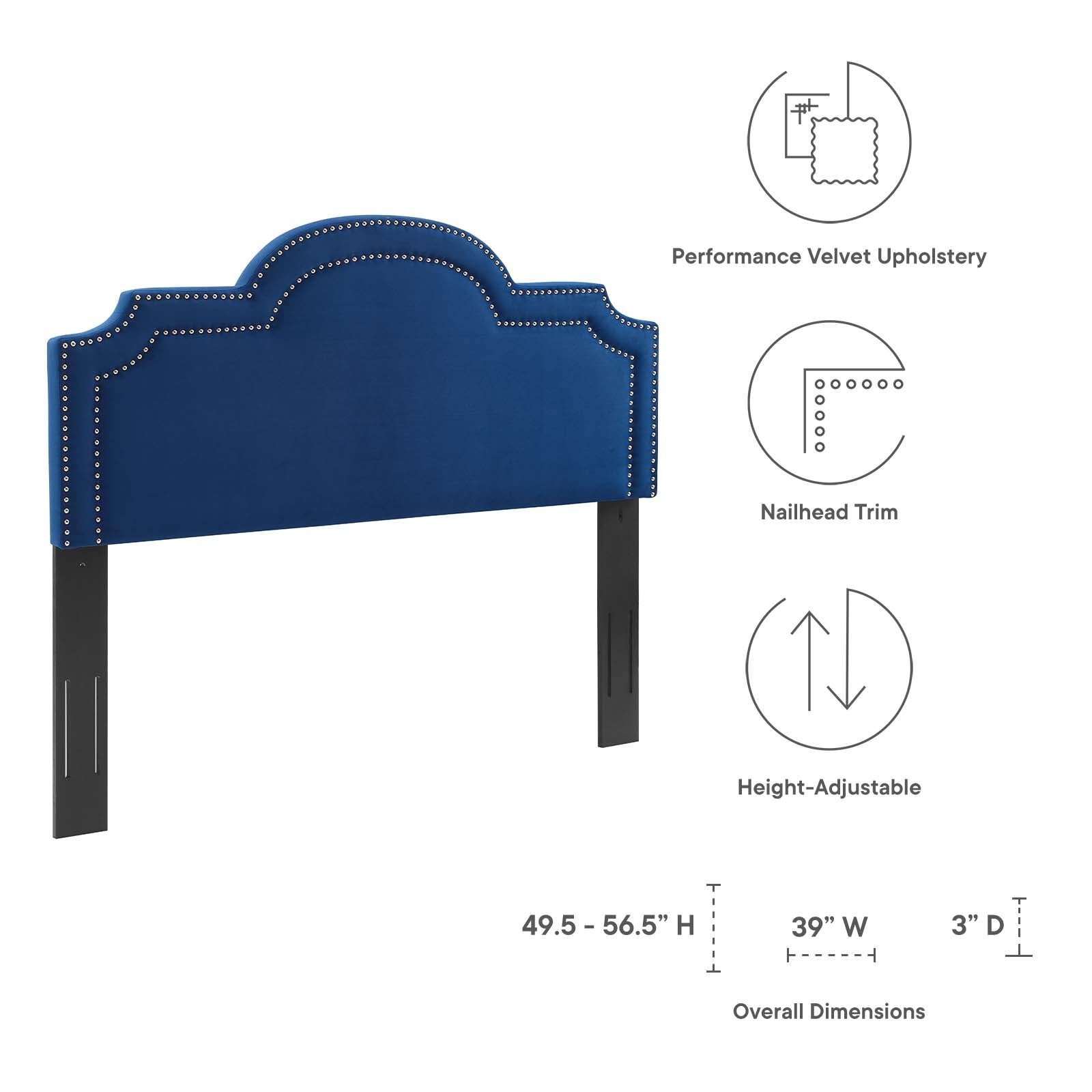 Belinda Performance Velvet Headboard By HouseBean