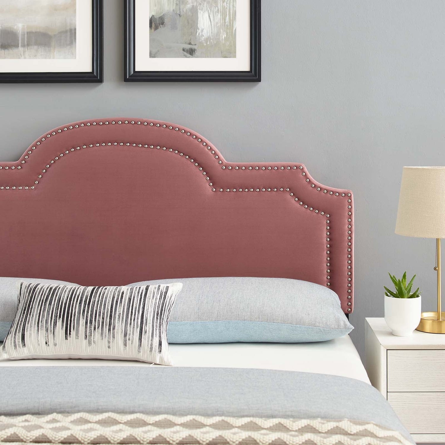 Belinda Performance Velvet Headboard By HouseBean