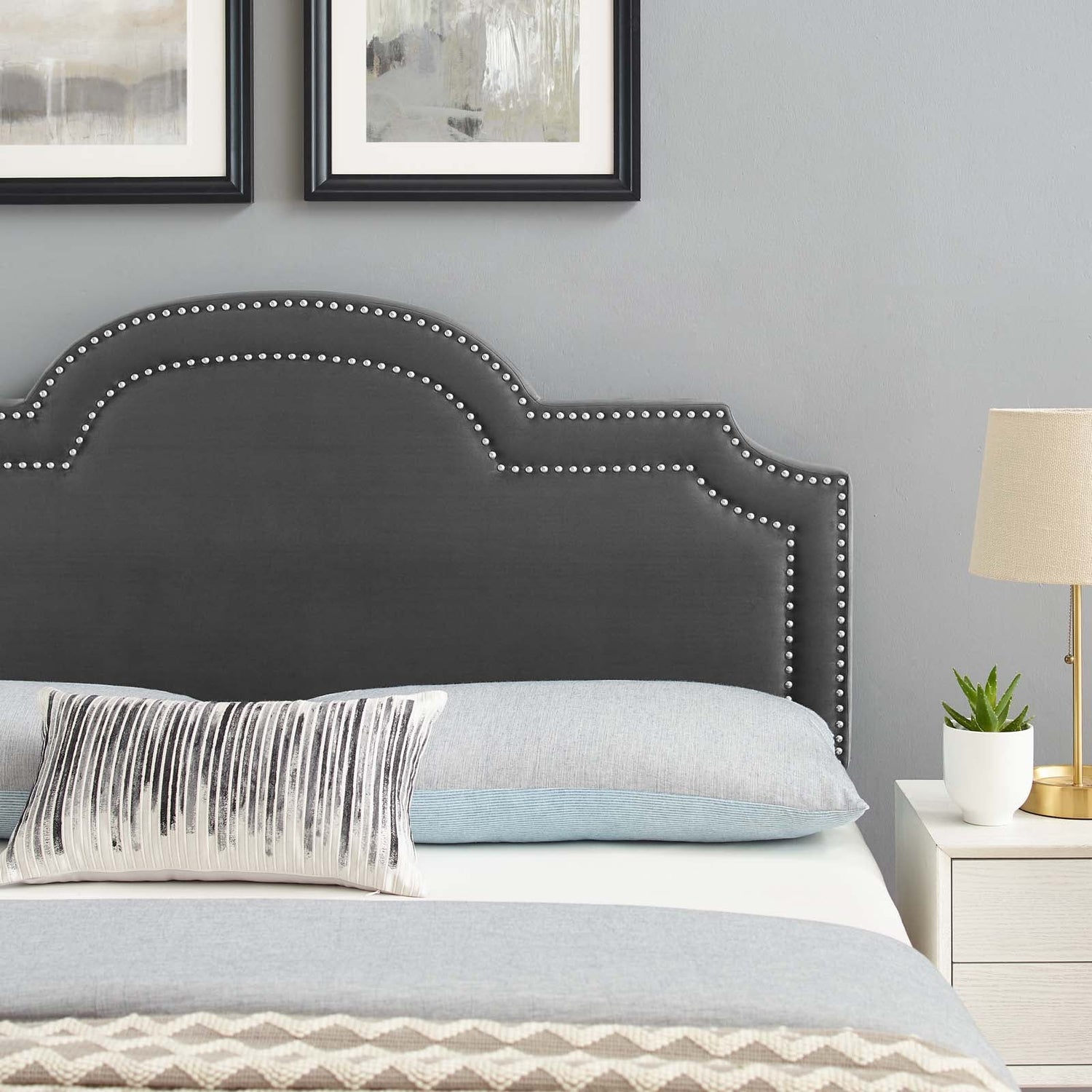 Belinda Performance Velvet Headboard By HouseBean