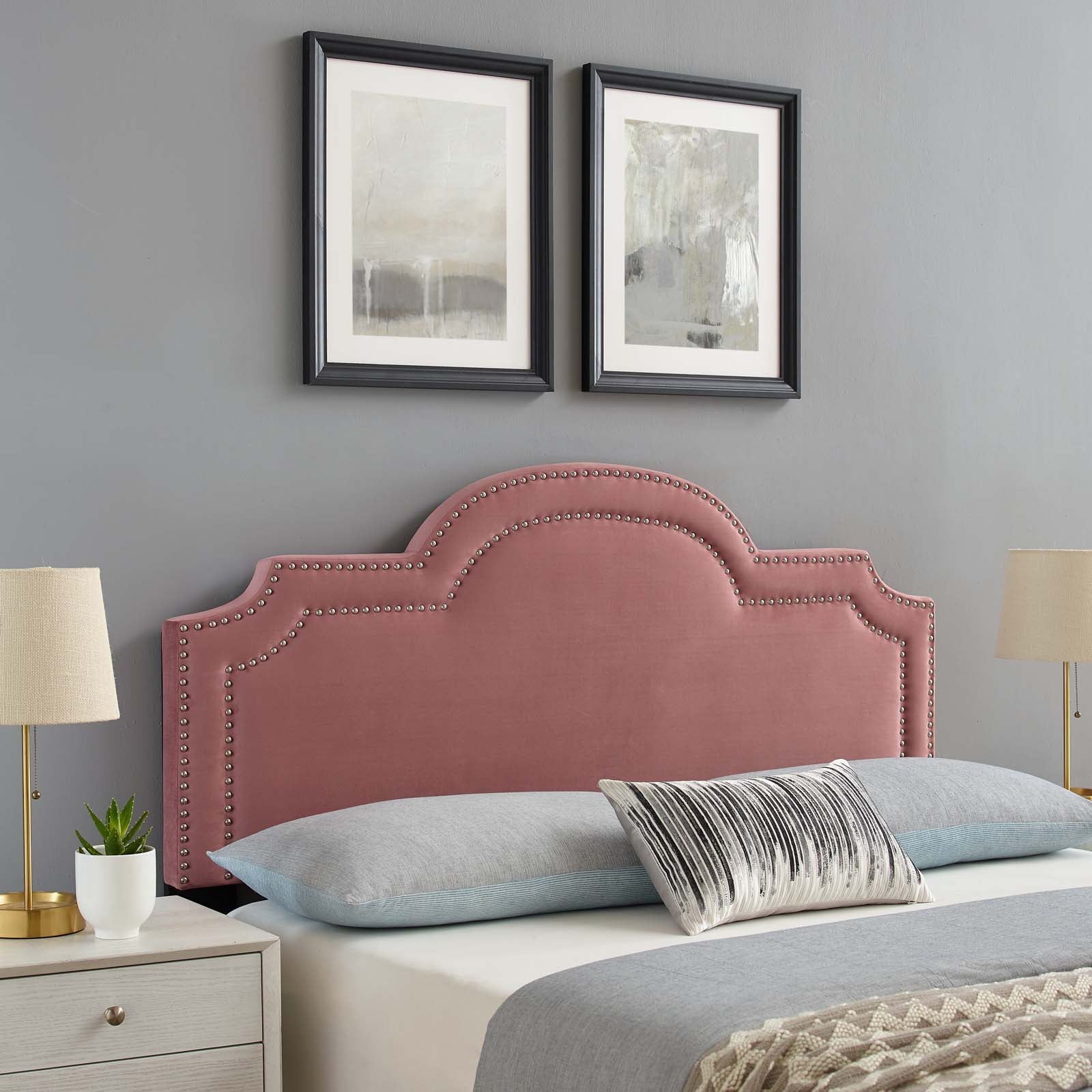 Belinda Performance Velvet Headboard By HouseBean