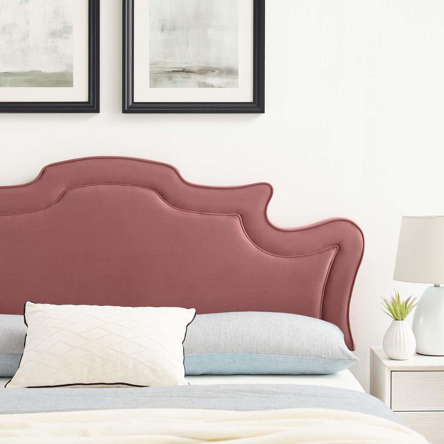 Evangeline Performance Velvet Headboard By HouseBean