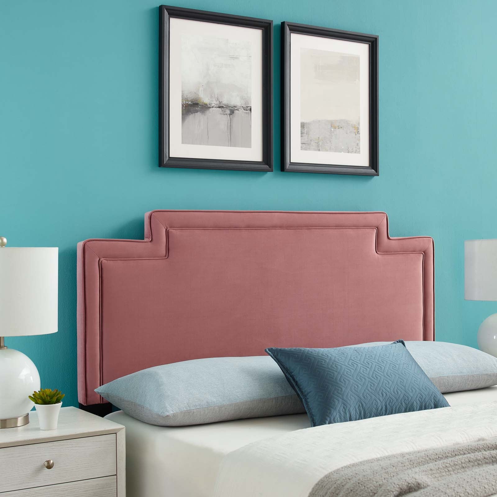 Transfix Performance Velvet Headboard By HouseBean