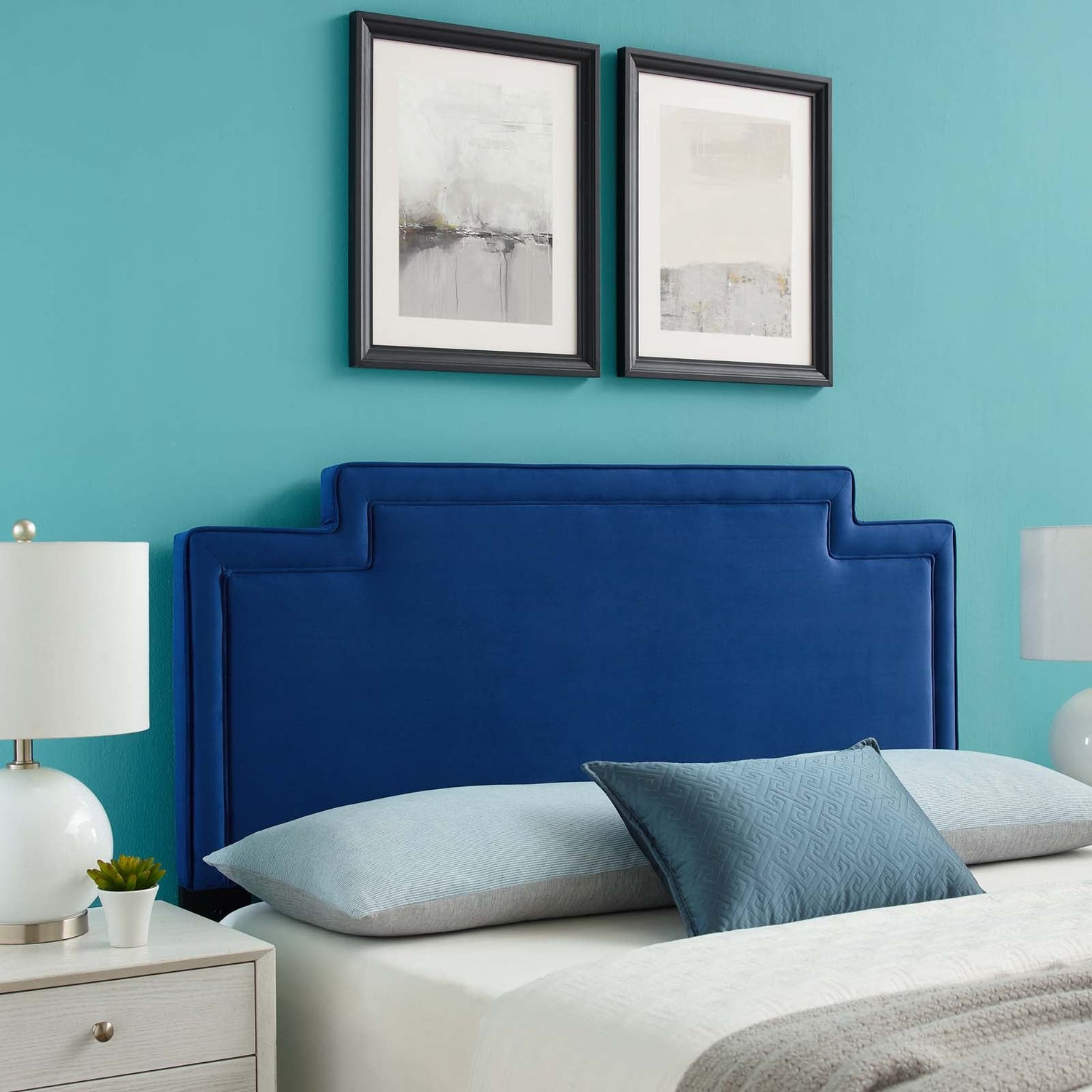 Transfix Performance Velvet Headboard By HouseBean