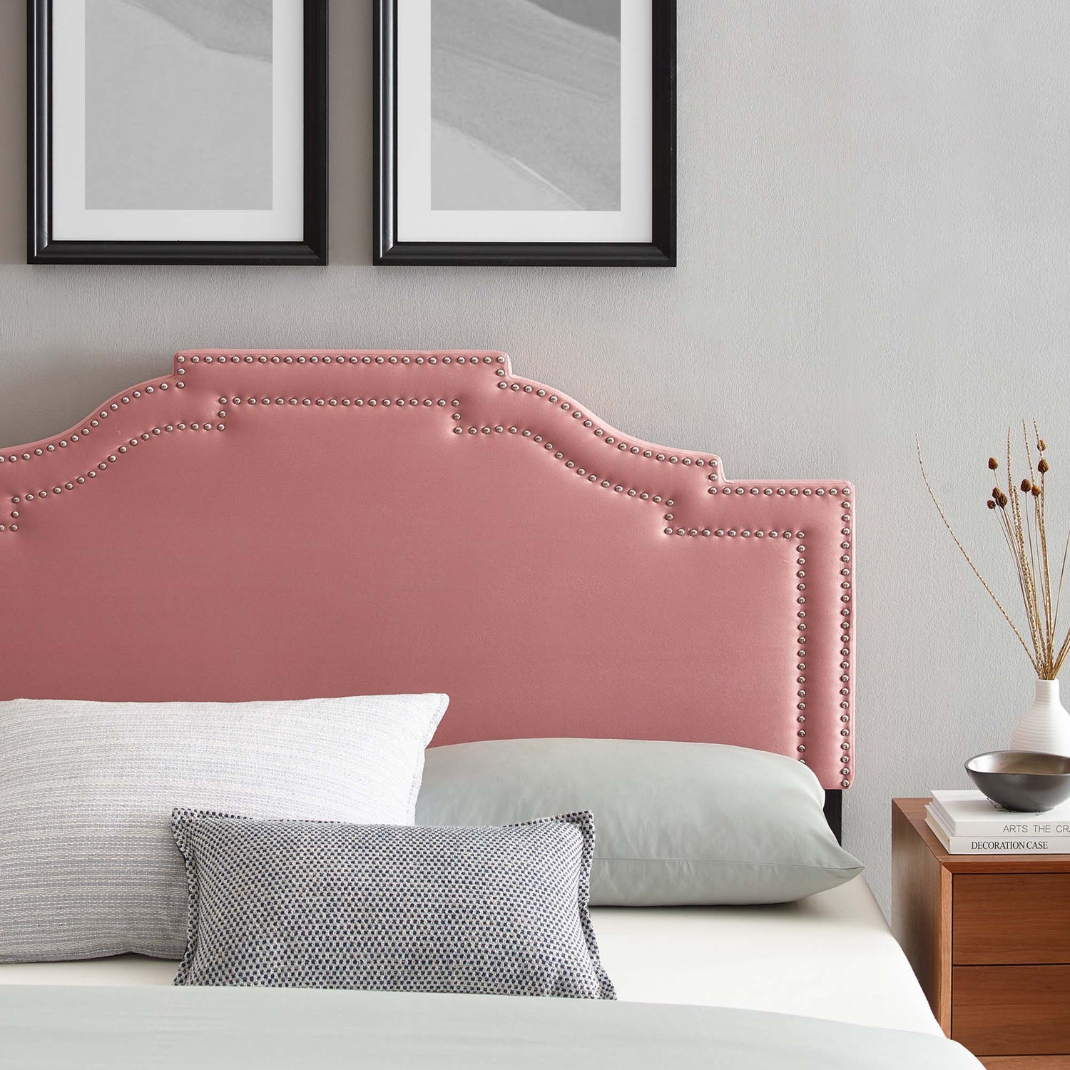 Adelaide Performance Velvet Platform Bed With Black Wood Legs by Modway