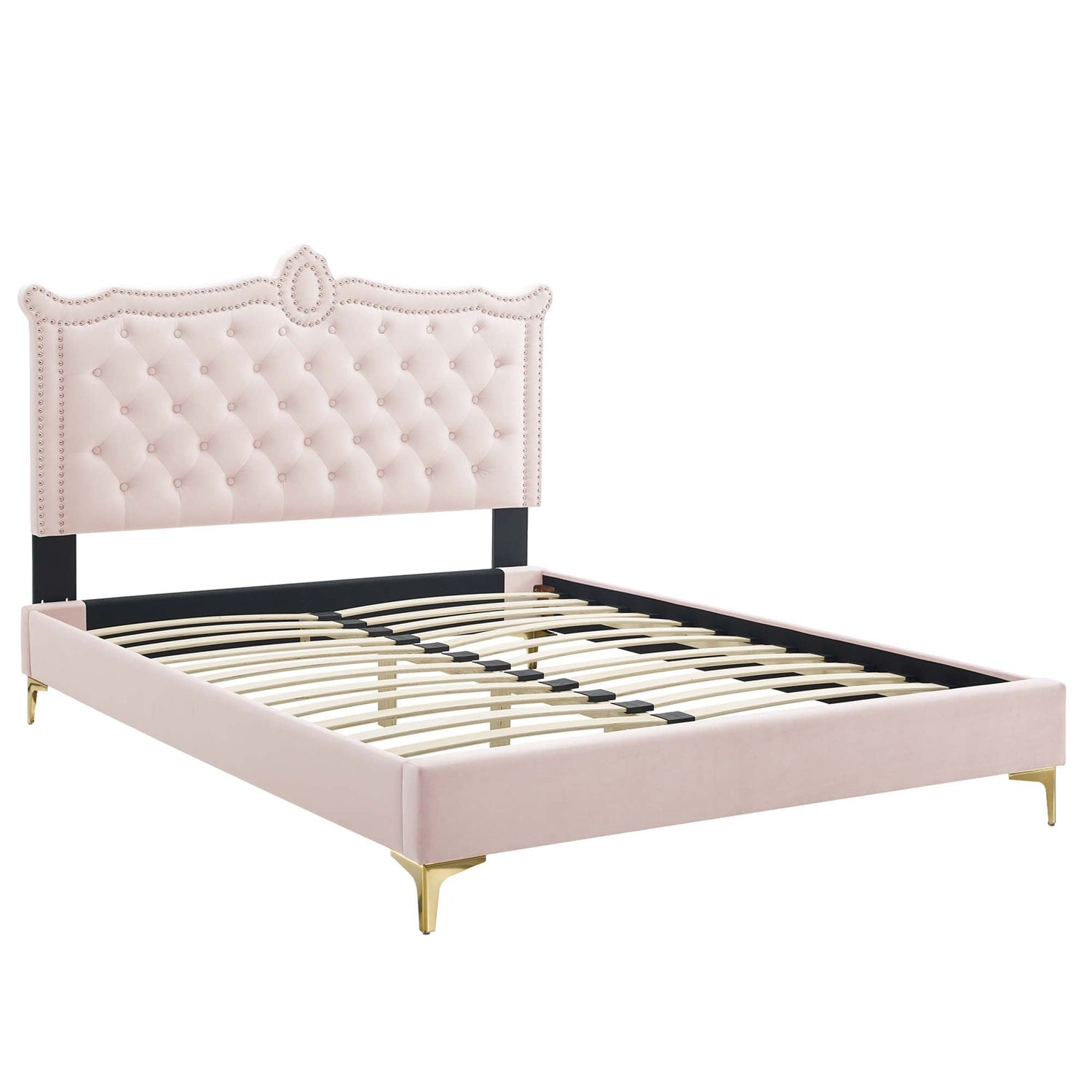 Clara Performance Velvet Queen Platform Bed by Modway