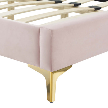 Clara Performance Velvet Queen Platform Bed by Modway
