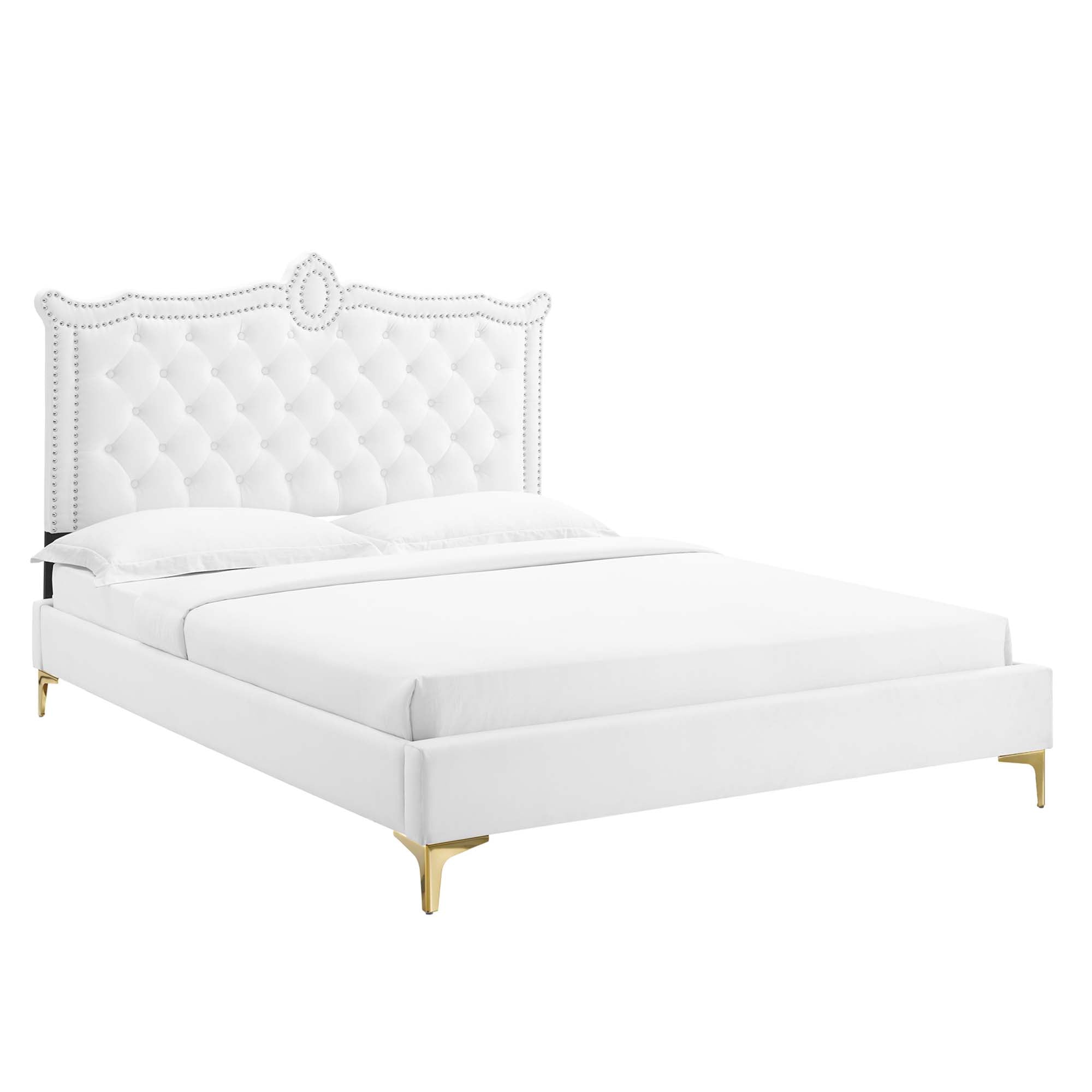 Clara Performance Velvet Queen Platform Bed by Modway