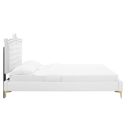 Clara Performance Velvet Queen Platform Bed by Modway