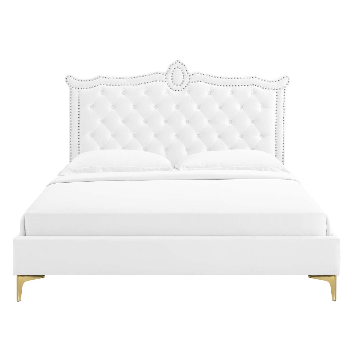 Clara Performance Velvet Queen Platform Bed by Modway