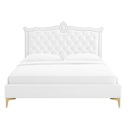 Clara Performance Velvet Queen Platform Bed by Modway