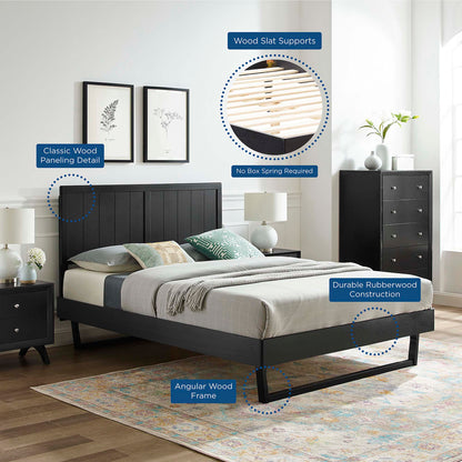 Alana Wood Platform Bed With Angular Frame by Modway