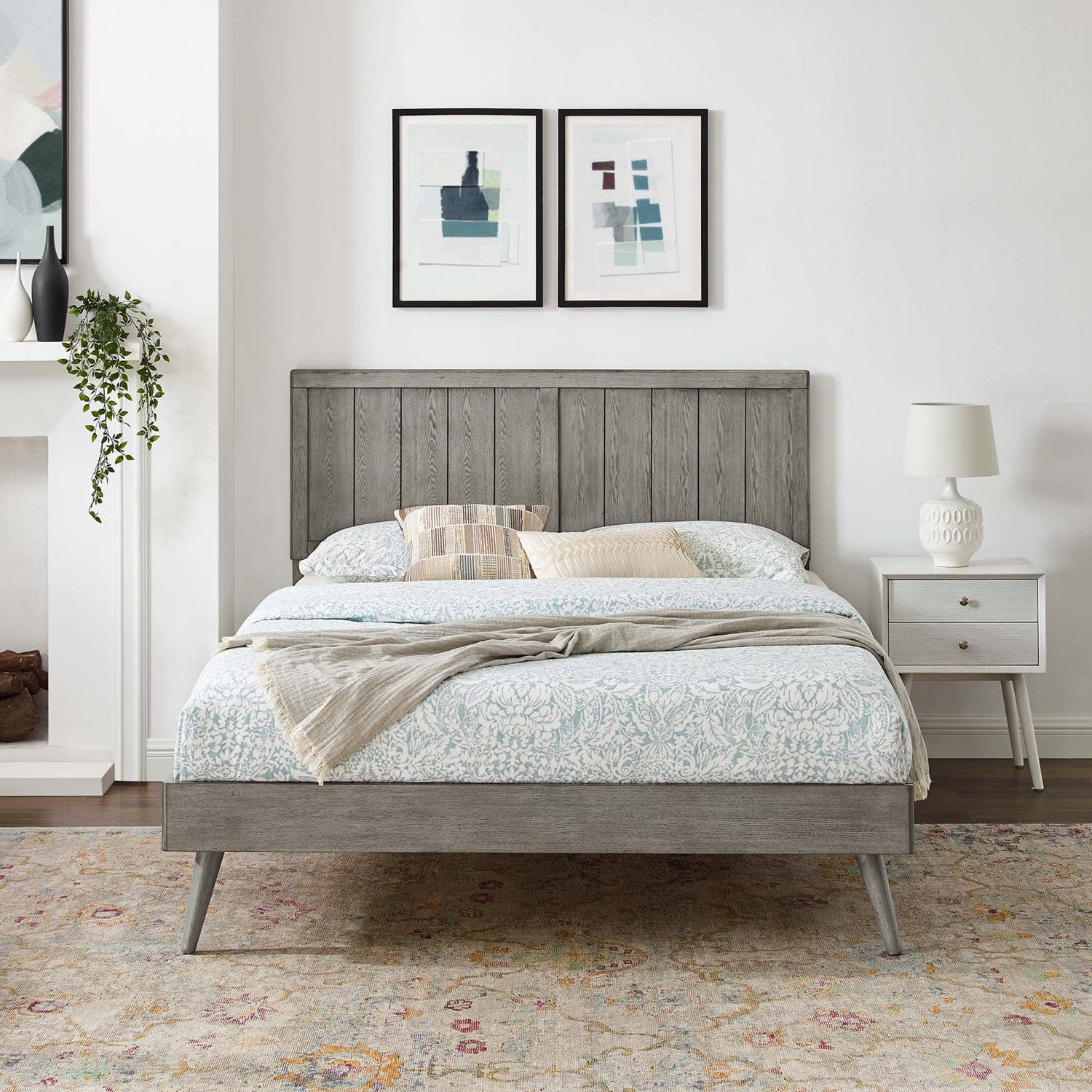 Alana Wood Platform Bed With Splayed Legs by Modway