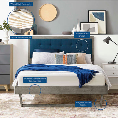 Willow Wood Platform Bed With Angular Frame by Modway