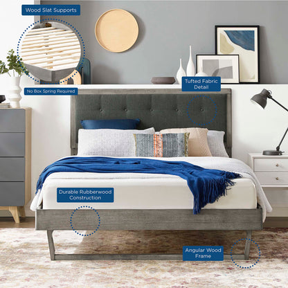 Willow Wood Platform Bed With Angular Frame by Modway