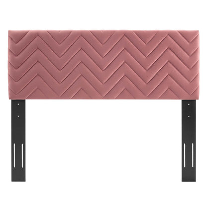 Mercy Chevron Tufted Performance Velvet Headboard By HouseBean