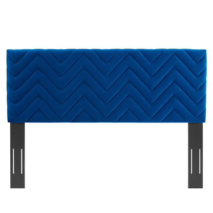 Mercy Chevron Tufted Performance Velvet Headboard By HouseBean