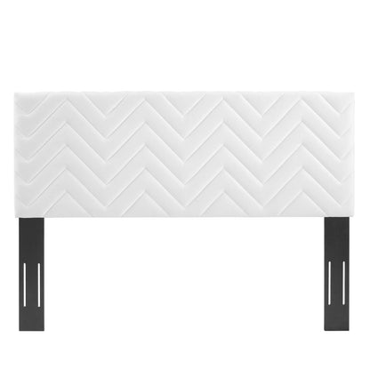 Mercy Chevron Tufted Performance Velvet Headboard By HouseBean