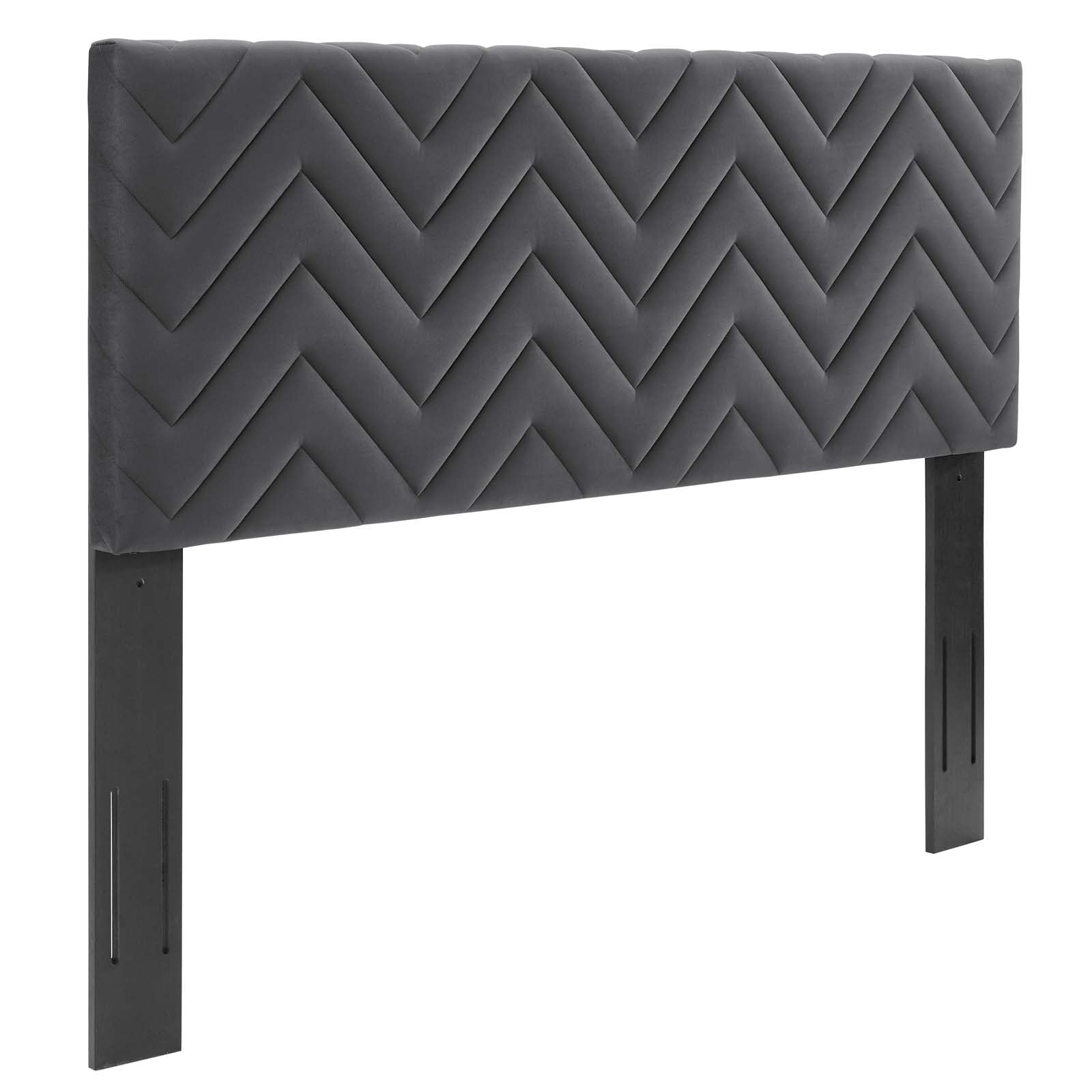 Mercy Chevron Tufted Performance Velvet Headboard By HouseBean