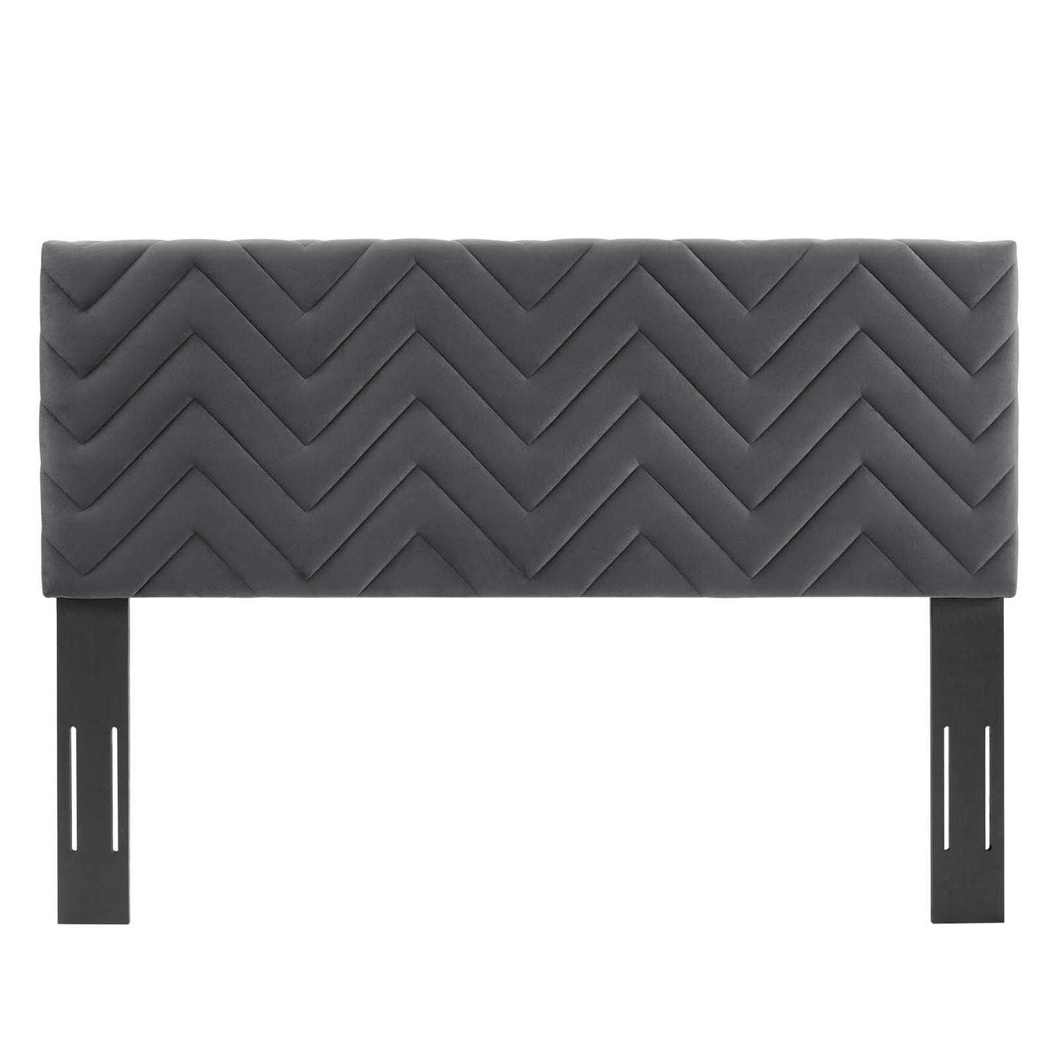 Mercy Chevron Tufted Performance Velvet Headboard By HouseBean