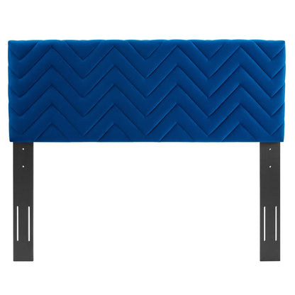 Mercy Chevron Tufted Performance Velvet Headboard By HouseBean