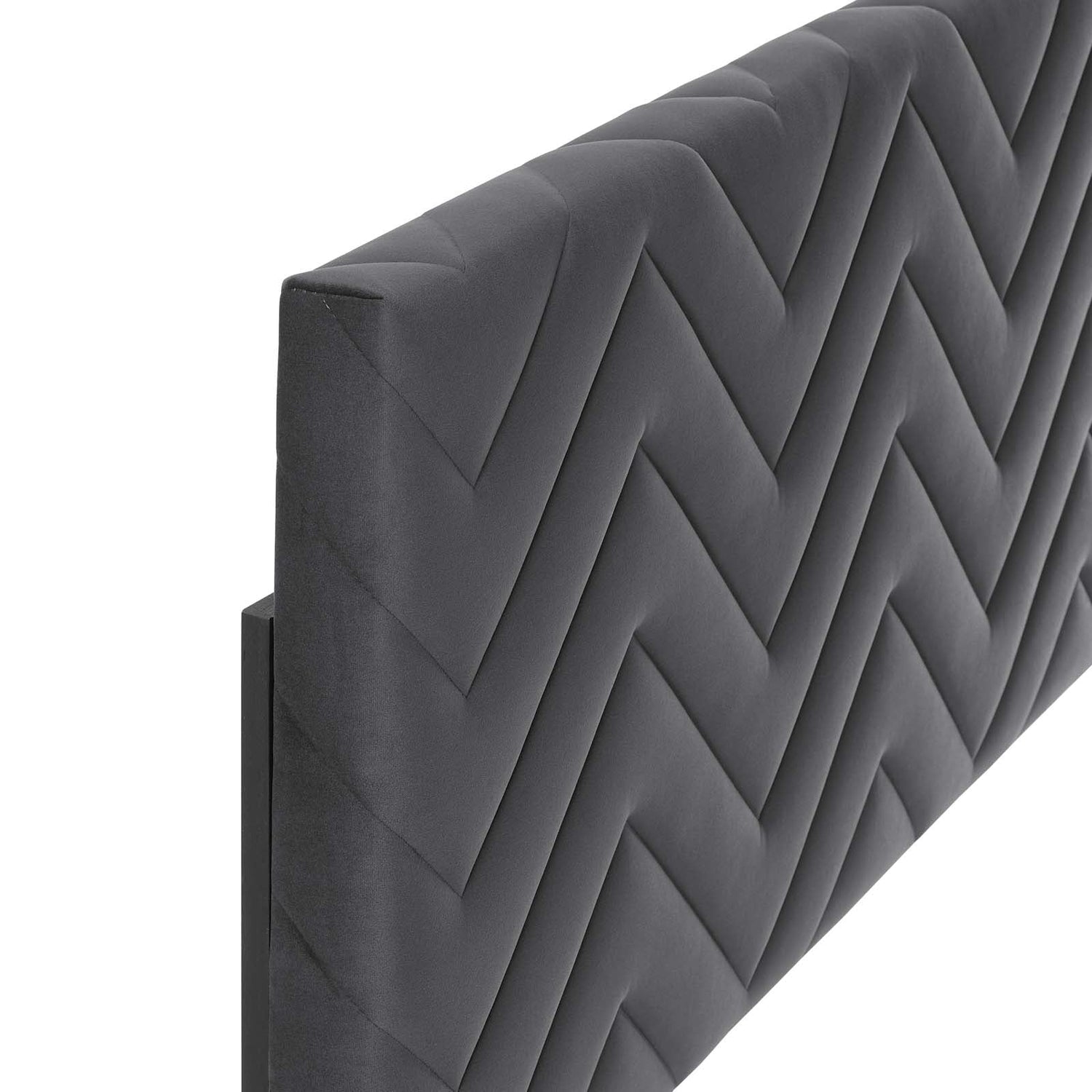 Mercy Chevron Tufted Performance Velvet Headboard By HouseBean