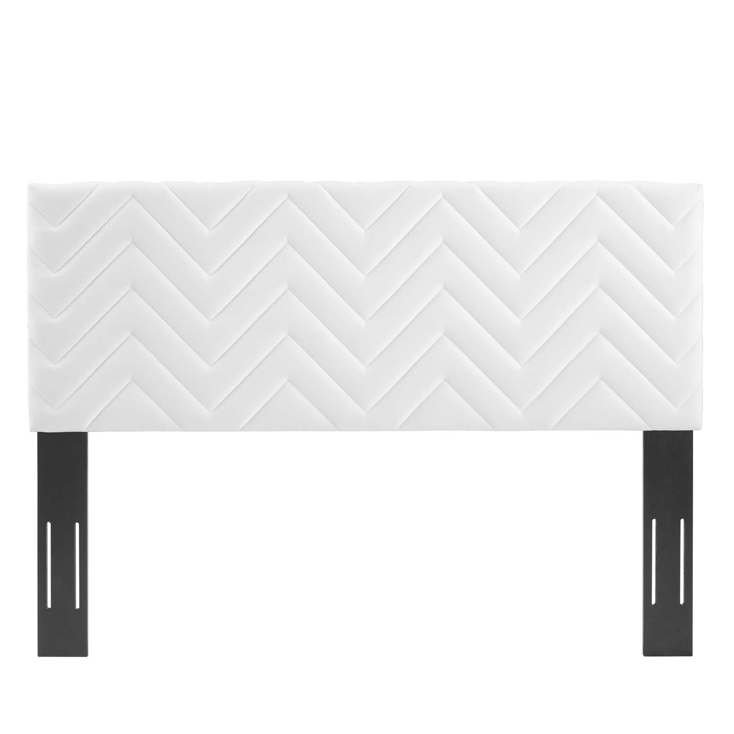 Mercy Chevron Tufted Performance Velvet Headboard By HouseBean