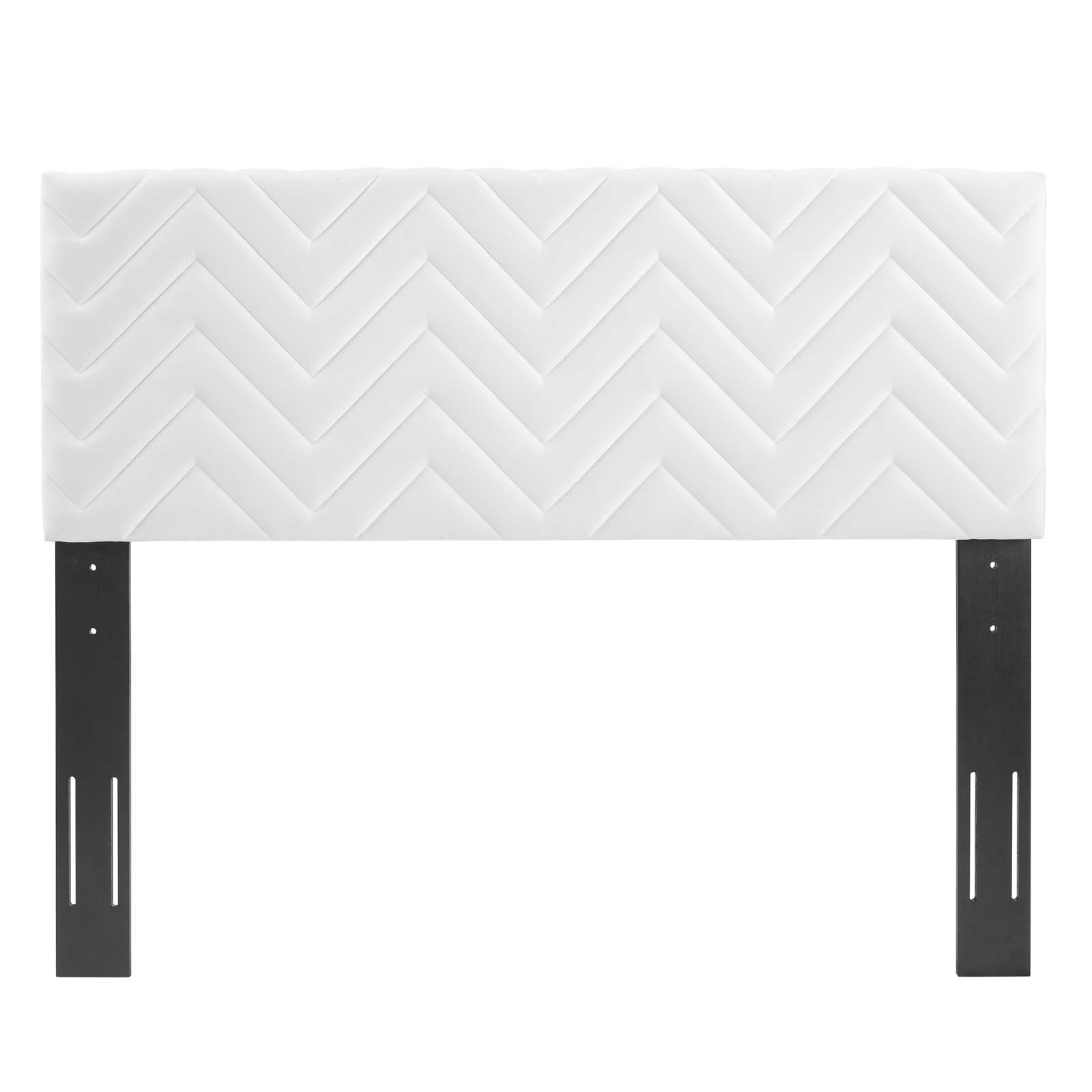 Mercy Chevron Tufted Performance Velvet Headboard By HouseBean