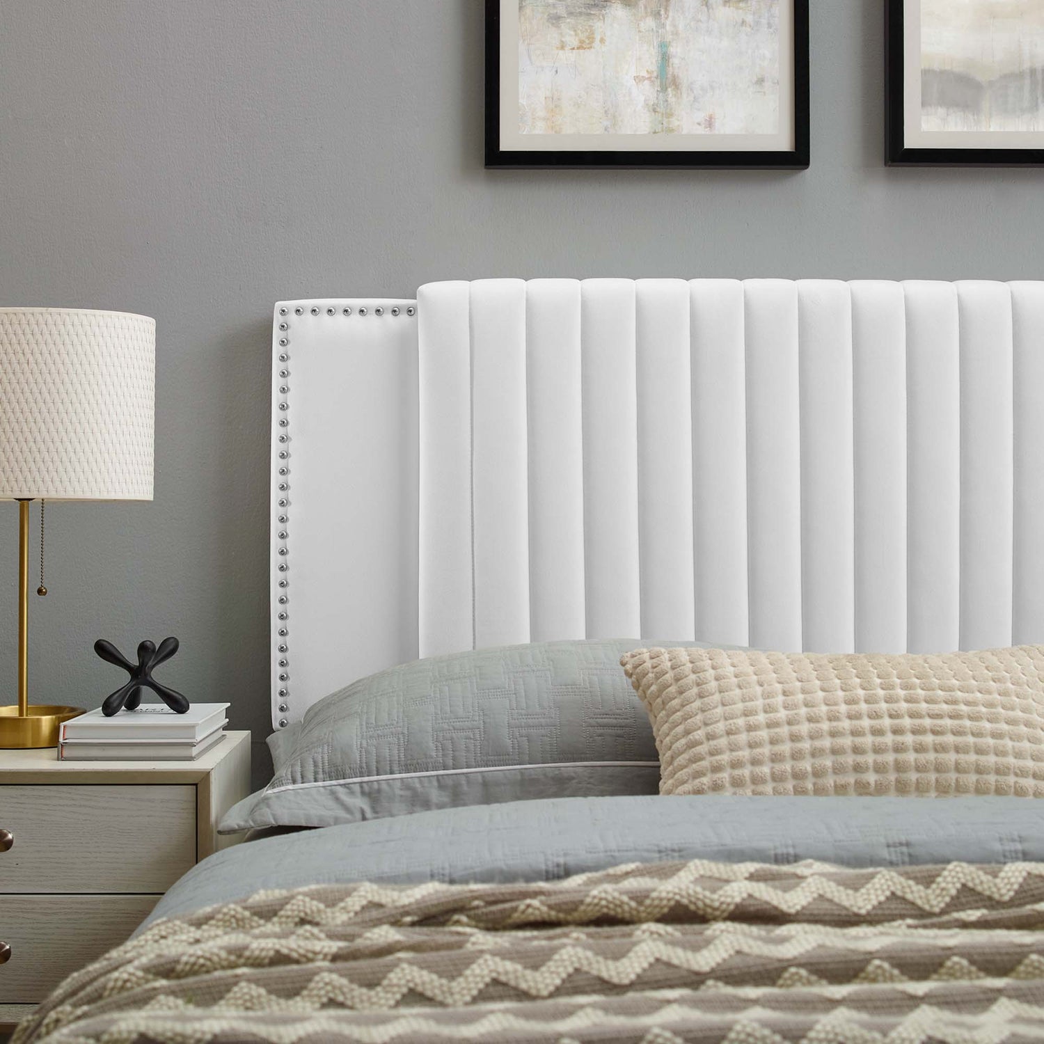 Felicity Channel Tufted Performance Velvet Headboard by Modway