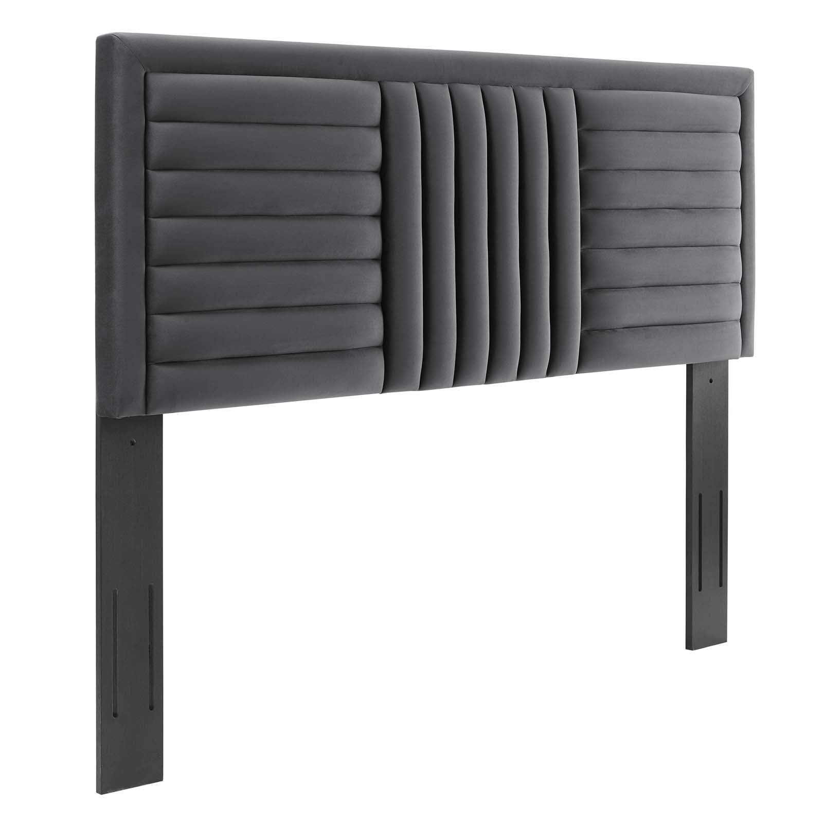 Believe Channel Tufted Performance Velvet Headboard By HouseBean