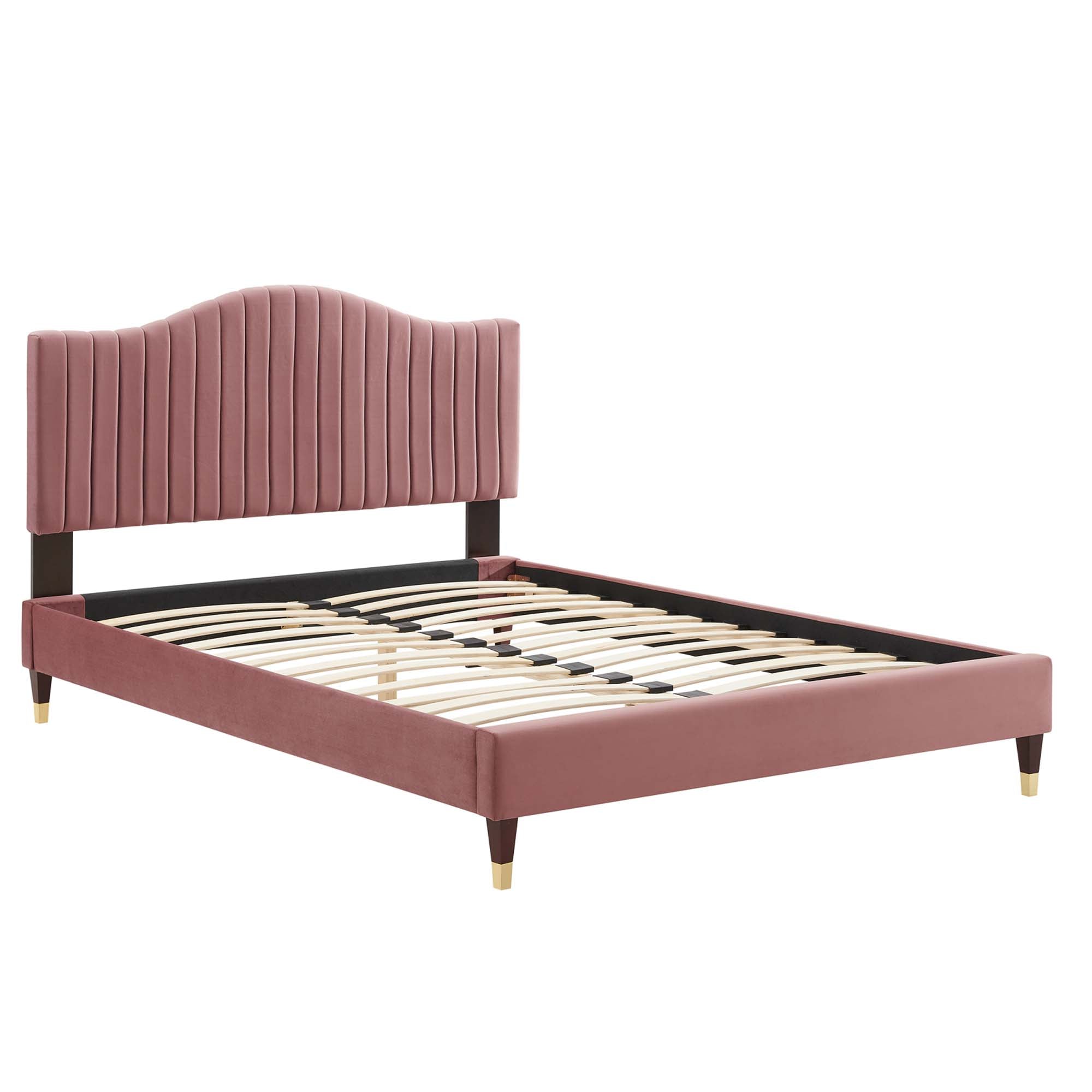 Juniper Channel Tufted Performance Velvet Platform Bed by Modway